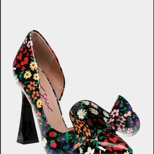 Betsey Johnson Women's Floral Black Heels